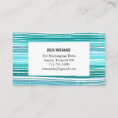 ブルーカラフルミニマルストライプリストビジネス 名刺 (裏面)