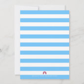 ブルーカラフルモダンベビー振りかける招待状ボーイ 招待状 (裏面)