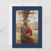 ブルーカラフルレッドレトロカップルウェディングシャワー 招待状 (裏面)