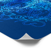 ブルーカラベラプリント ポスター (角)