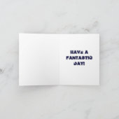 ブルーカラーのサッカーボール、ハッピーバースデー カード (内部)