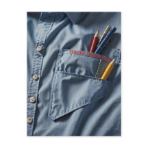 ブルーカラーのワークシャツ