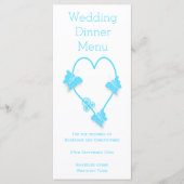 ブルーカラーバタフライハート結婚ズディナー メニュー (正面)