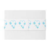 ブルーカラーバタフライハート結婚デザイン 招待状ベリーバンド (裏面例)