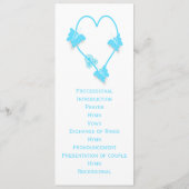 ブルーカラーバタフライハート結婚式 プログラム (裏面)