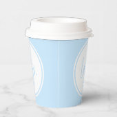 ブルーカラービジネスロゴブランドのシンプル企業 紙コップ (右)