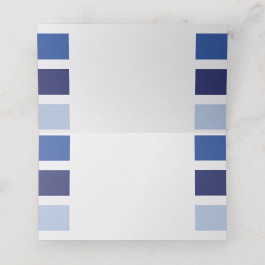 ブルーカラーブロックスポーツパーティー座席表 プレイスカード (内部開封)