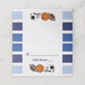 ブルーカラーブロックスポーツパーティー座席表 プレイスカード (外部開封)