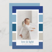 ブルーカラーブロックラブ&ライトハッピーハヌカー シーズンカード (正面/裏面)