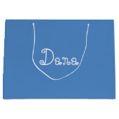 ブルーカラーモダンベビーシャワー抱き枕 ラージペーパーバッグ (正面)