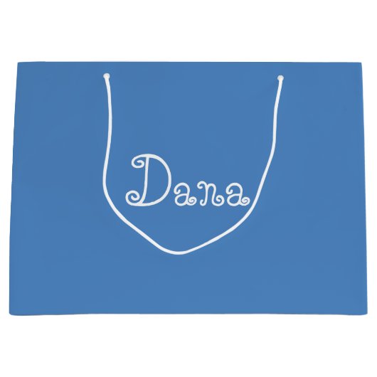 ブルーカラーモダンベビーシャワー抱き枕 ラージペーパーバッグ (正面)