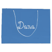 ブルーカラーモダンベビーシャワー抱き枕 ラージペーパーバッグ (裏面)