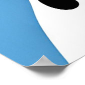 ブルーカラー付きダルマチアン犬ポートレート ポスター (角)