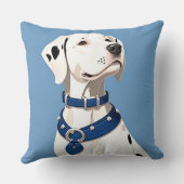 ブルーカラー付きダルマチア犬 クッション (裏面)