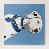 ブルーカラー付きダルマチア犬 ジグソーパズル (横)