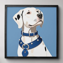 ブルーカラー付きダルマチア犬 貼ってはがせるフォトタイル