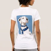 ブルーカラー付きダルマチア犬 Tシャツ (裏面)