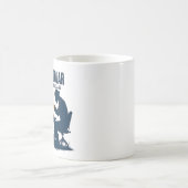 ブルーカラー加工クラス溶接プライド コーヒーマグカップ (中央)