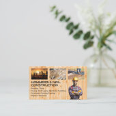 ブルーカラー労働者 | 建築サイト 名刺 (スタンド正面)