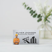 ブルーカラー建築労働者 | ビルダーサイト 名刺 (スタンド正面)