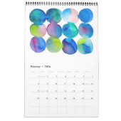 ブルーカラー水彩画カレンダーサッカグロッセル カレンダー (2月 2026)