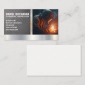 ブルーカラー溶接機労働者 | 鉄火の粉 名刺 (正面/裏面)