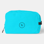 ブルーカラー無地のネオンモノグラムモダントレンディー ドップキット (裏面)