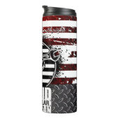 ブルーカラー誇りを持ったアメリカ愛国者 タンブラー (回転右)