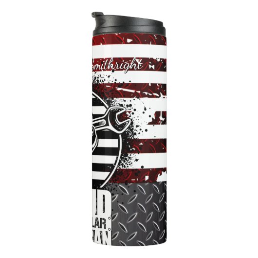 ブルーカラー誇りを持ったアメリカ愛国者 タンブラー (回転右)