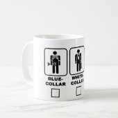 ブルーカラー、ホワイトカラーまたはパジャマ コーヒーマグカップ (正面左)