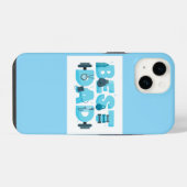 ブルーカラーiPhone 14ケース iPhoneケース (裏面横)