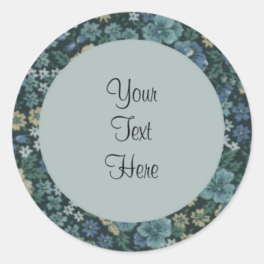 ブルーカリコステッカー ラウンドシール (正面)