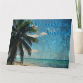 ブルーカリブのフェリツクムプレアノスヘルマナ誕生日 カード (正面)