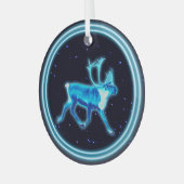 ブルーカリブー(トナカイ)ガラスオーナメント ガラスオーナメント (正面左)