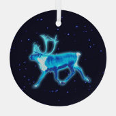 ブルーカリボウ(トナカイ) ガラスオーナメント (裏面)