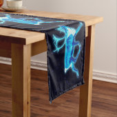 ブルーカリボウ(トナカイ) ショートテーブルランナー (インサイチュ)