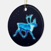ブルーカリボウ(トナカイ) セラミックオーナメント (左)