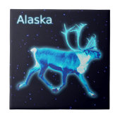 ブルーカリボウ（トナカイ） タイル (正面)