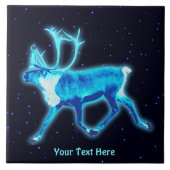 ブルーカリボウ（トナカイ） タイル (正面)