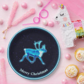 ブルーカリボウ（トナカイ） ペーパープレート