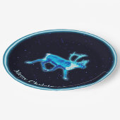 ブルーカリボウ（トナカイ） ペーパープレート