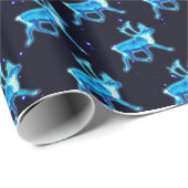 ブルーカリボウ（トナカイ） ラッピングペーパー (ロールコーナー)