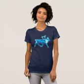 ブルーカリボウ（トナカイ） Tシャツ (正面フル)