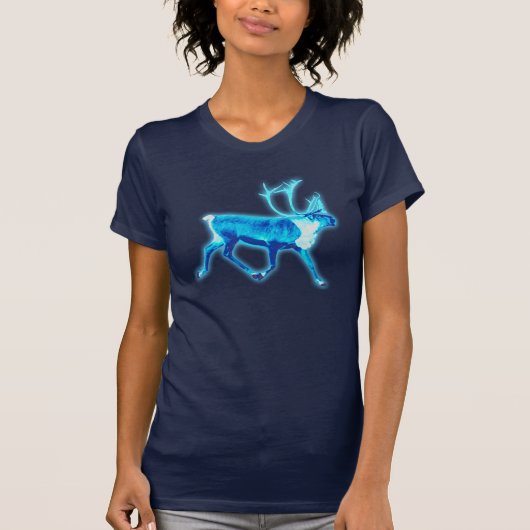ブルーカリボウ（トナカイ） Tシャツ (正面)