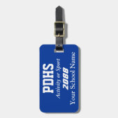 ブルーカレッ王室のジまたは高校生 ラゲッジタグ (正面縦)