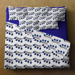 ブルーカンタベリーベルつる植物キングサイズダベットカバー 掛け布団カバー