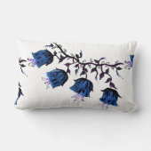 ブルーカンタベリーベルつる植物フラワーズランバーピロー ランバークッション (裏面)