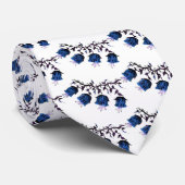 ブルーカンタベリーベルズオンつる植物花 ネクタイ (ロール)