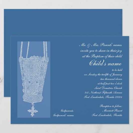 ブルーカンディリ 招待状 (正面/裏面)