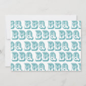 ブルーカントリーウェスタンBBQベビーシャワー招待状 招待状 (裏面)